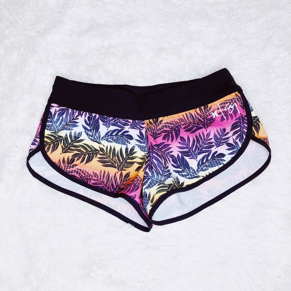 Hurley Multicolor Leaf Print Women's Swim Shorts